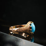 Romantic Date 1907 Turquoise & Gold Ring