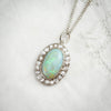 Vintage Opal and Diamond Cluster Pendant