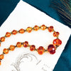 Vintage 1930's Faceted Amber Glass Bead Necklace