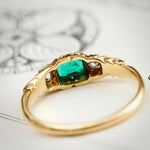 Perfect Darling Victorian Emerald & Diamond Ring