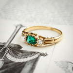 Perfect Darling Victorian Emerald & Diamond Ring