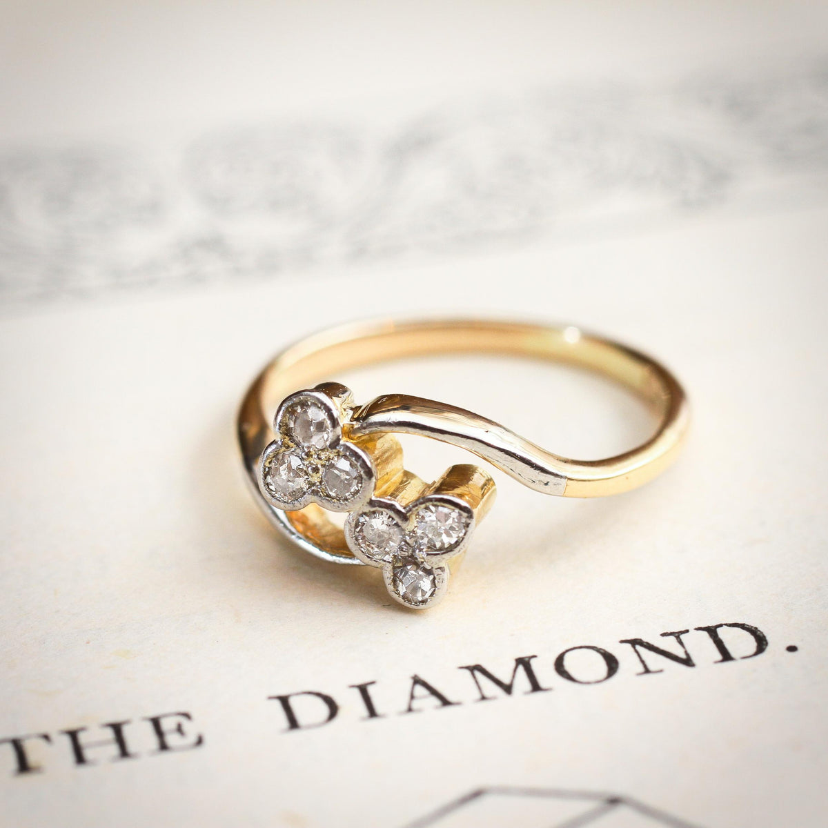 Dinky Darling Twin Sparkles Crossover Ring