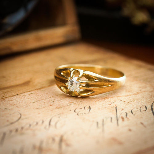 Classic Antique Old Cut Diamond Solitaire Ring