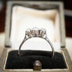 Antique Hand Cut Diamond Trilogy Engagement Ring