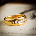 Handsomely Antique Victorian Gent's Diamond Band Ring