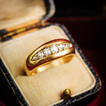 Handsomely Antique Victorian Gent's Diamond Band Ring