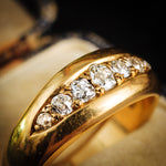 Handsomely Antique Victorian Gent's Diamond Band Ring