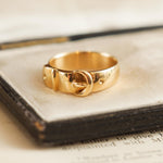 Antique 18ct Yellow Gold Buckle Ring