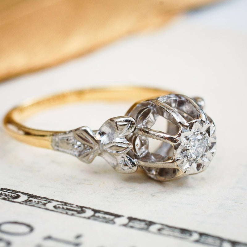 An Especially Fancy Vintage Diamond Engagement Ring