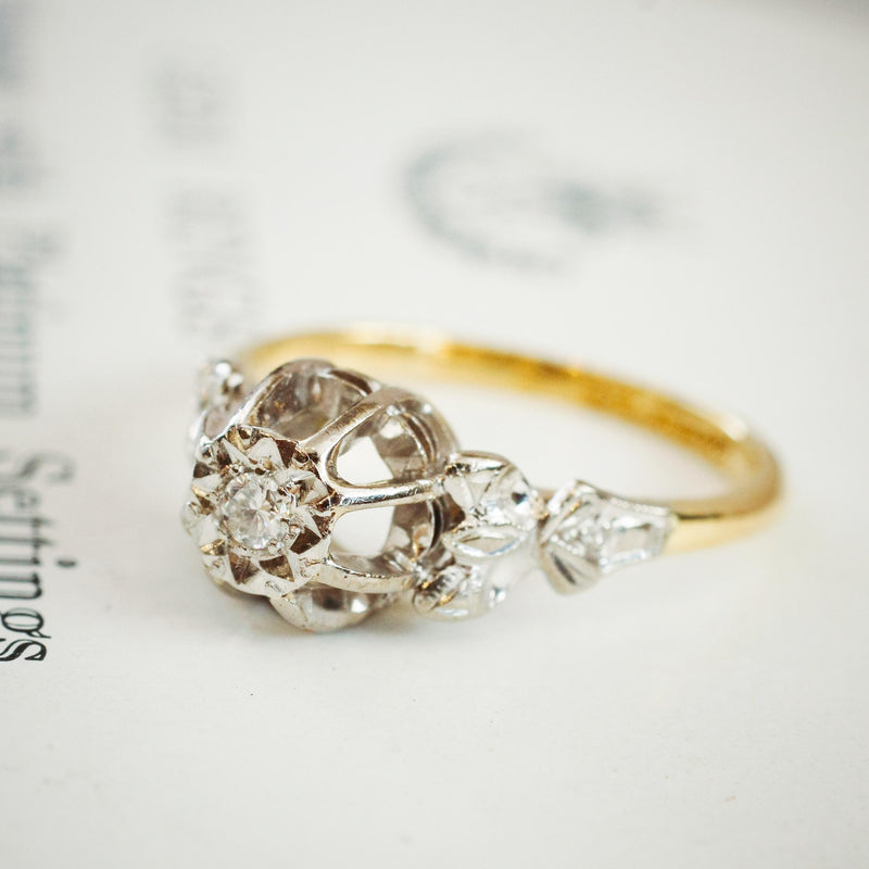 An Especially Fancy Vintage Diamond Engagement Ring