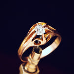 Hand Made Gothic Inspired Antique Diamond Ring