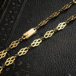 Chunky Retro Celtic Style Silver Gilt Chain