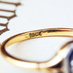 Unique Vintage 18ct Gold & Diamond Initial 'G' Ring