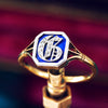 Unique Vintage 18ct Gold & Diamond Initial 'G' Ring