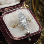 OTT Splendorous Edwardian Marquise Diamond Cluster Ring