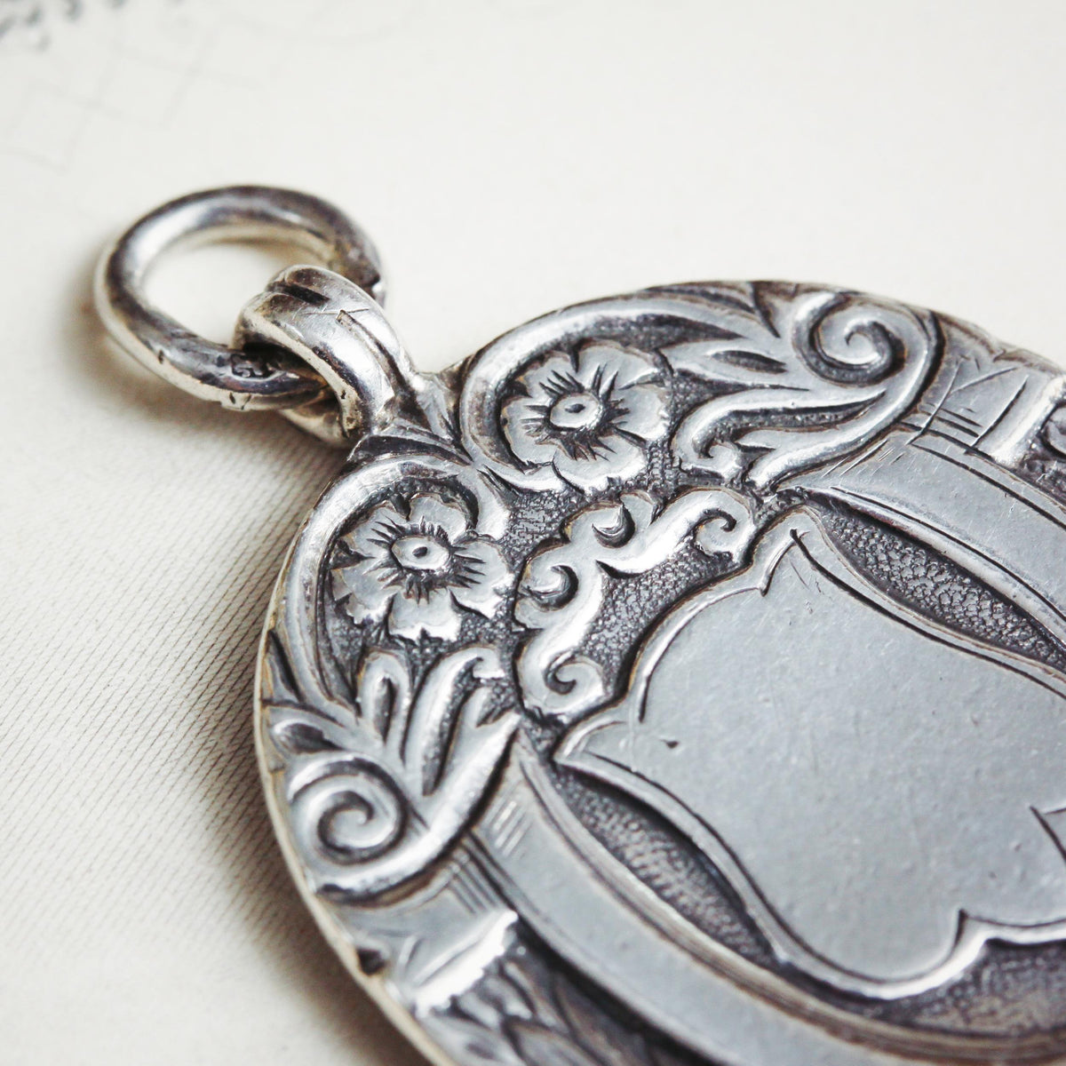 Date 1925 Ornamental Silver Medal; Ready to Engrave