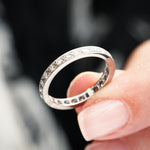 Vintage Size N/6.75 Diamond & White Gold Full Eternity Ring