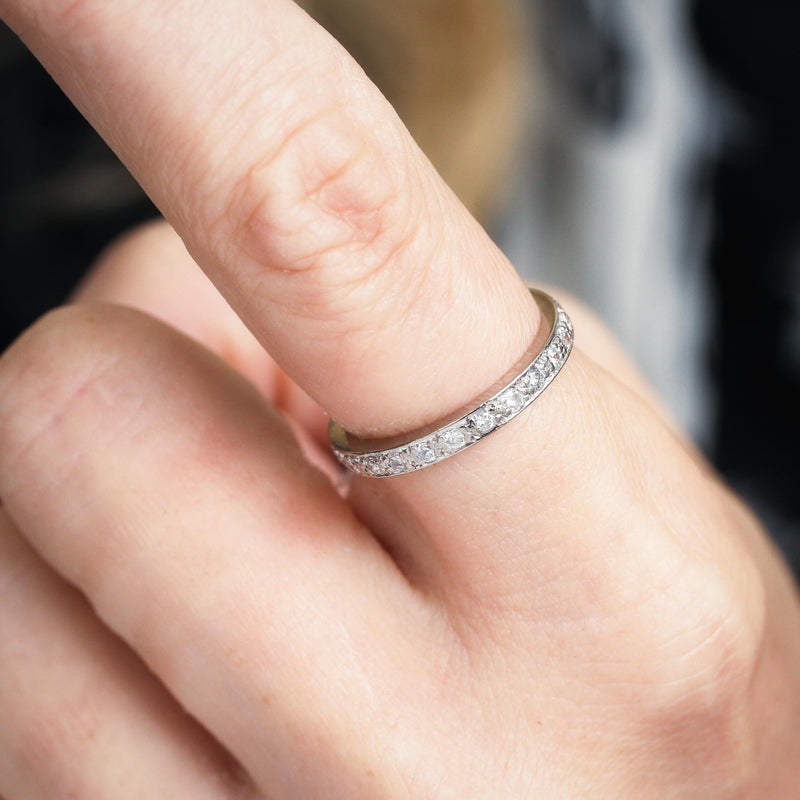 Diamond & 18ct White Gold Full Eternity Ring