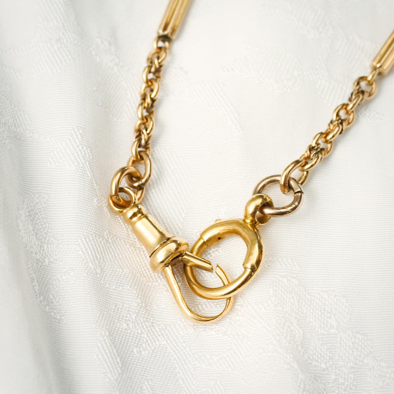 Vintage watch chain 2025 necklace