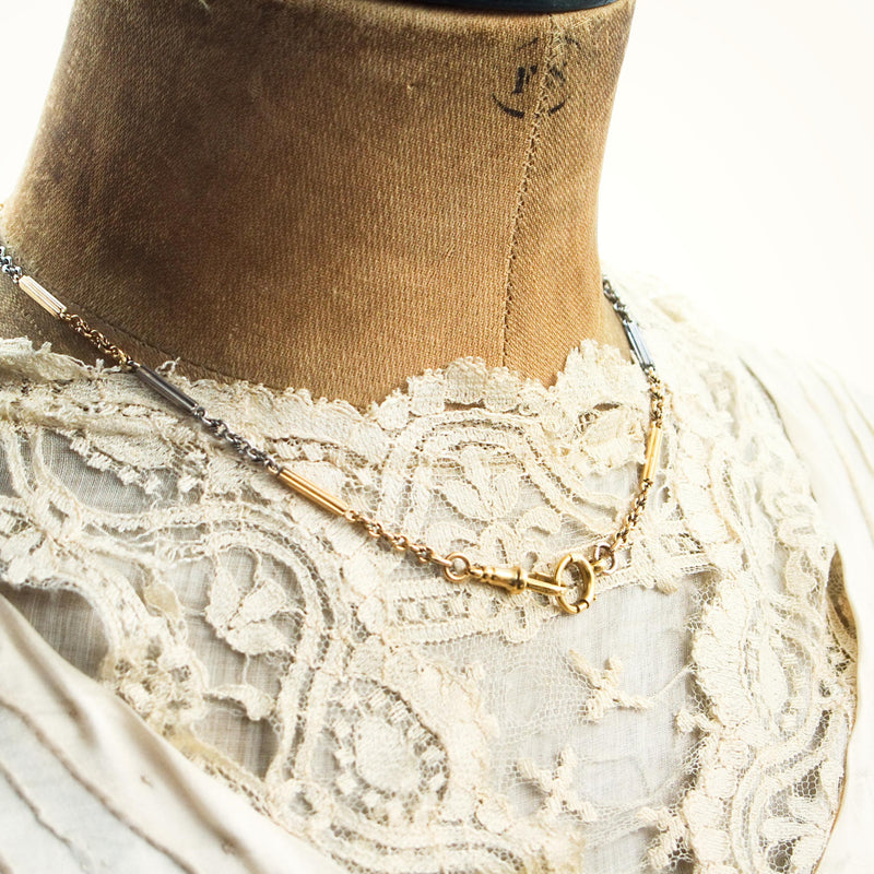 Antique watch chain necklace best sale