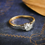 Restrainedly Lovely Vintage Diamond Solitaire Ring