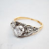 Extravagant Vintage Art Deco Diamond Engagement Ring