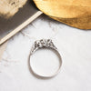 Pristine Vintage Diamond Trilogy Engagement Ring