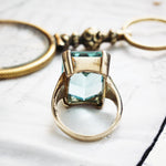 Superb Vintage Certificated Natural Aquamarine Cocktail Ring