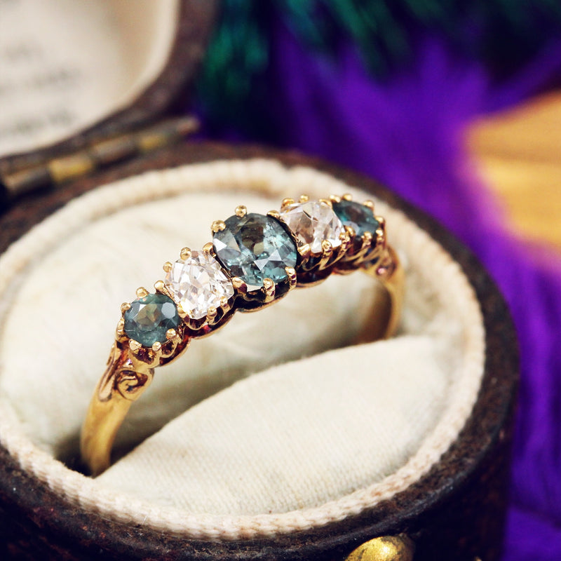 Antique Alexandrite & Diamond Ring