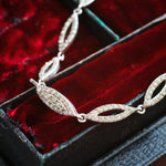Fine French Silver Paste Riviere Necklace