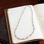 Fine French Silver Paste Riviere Necklace