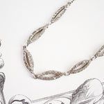 Fine French Silver Paste Riviere Necklace