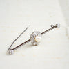 Creme de la Creme Antique Pearl & Diamond brooch
