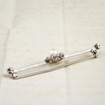 Creme de la Creme Antique Pearl & Diamond brooch