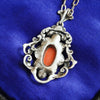 Vintage Silver & Coral Pendant