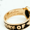 Endearing Date 1867 Enamelled Gold Mourning Ring