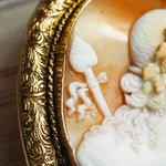 Rare Superior Hand Carved Shell Cameo of Dionysus