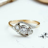 Vintage Diamond Trilogy Crossover Ring