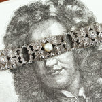 Vintage Glam Silver Marcasite & Pearl Bracelet