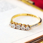 Vintage Diamond Set Five Stone Ring