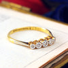 Demure Vintage Diamond Set Five Stone Ring