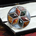 Scottish Specimen Agate Plaid Brooch