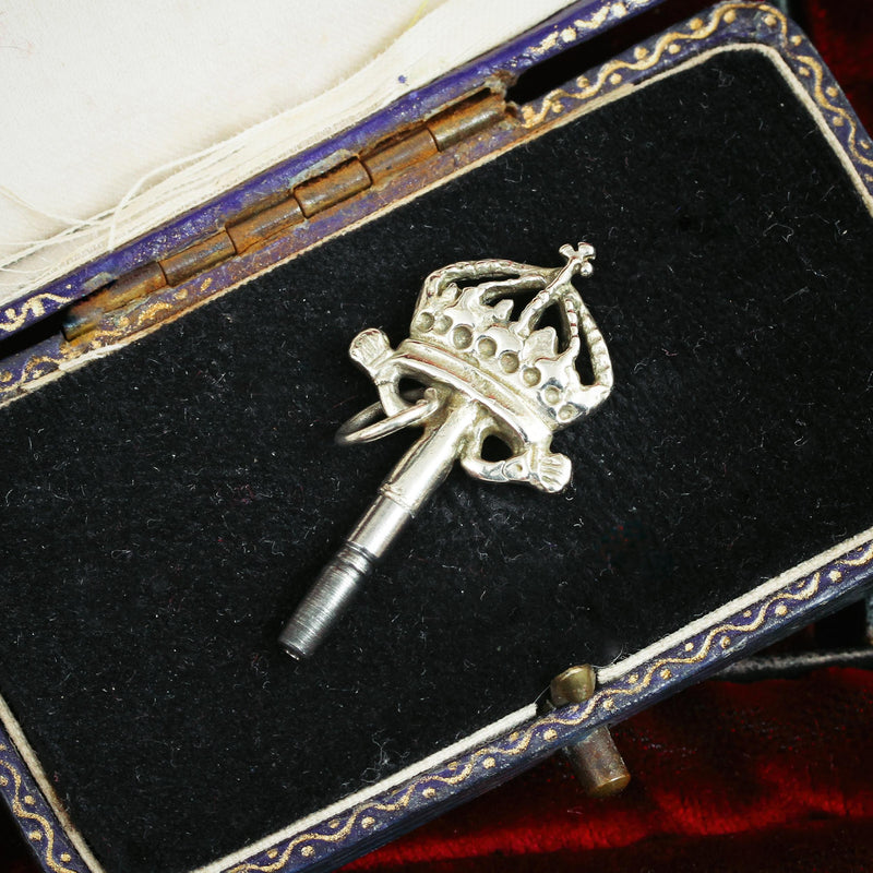 Antique Georgian Crown Topped Fob Watch Key