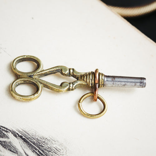 Antique Victorian Novelty Gold Pocket Watch Key