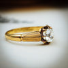 Antique Cushion-cut Diamond Solitaire Engagement Ring