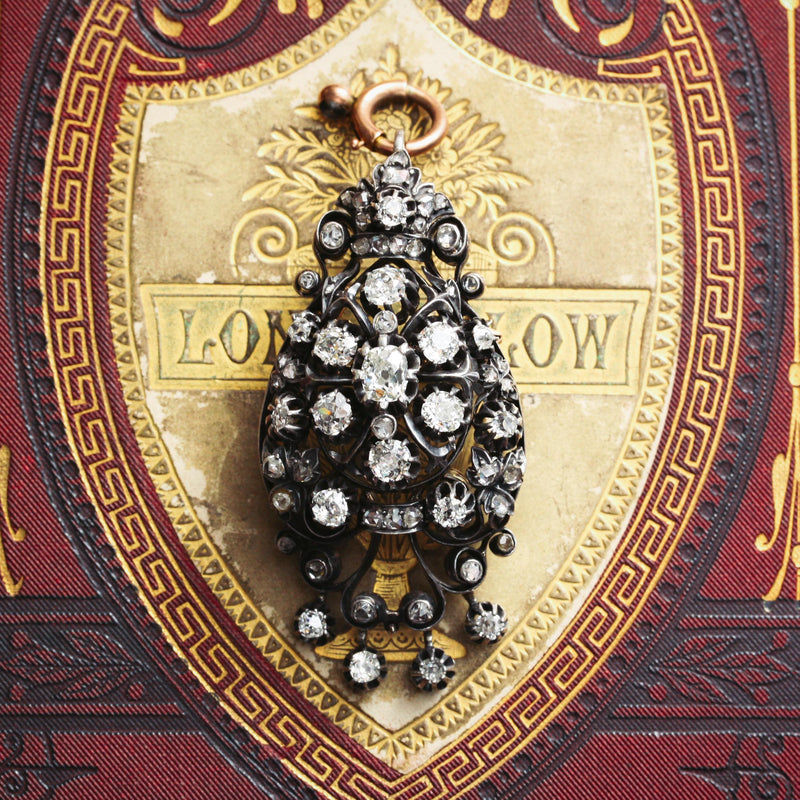 Antique French Diamond Brooch/Pendant