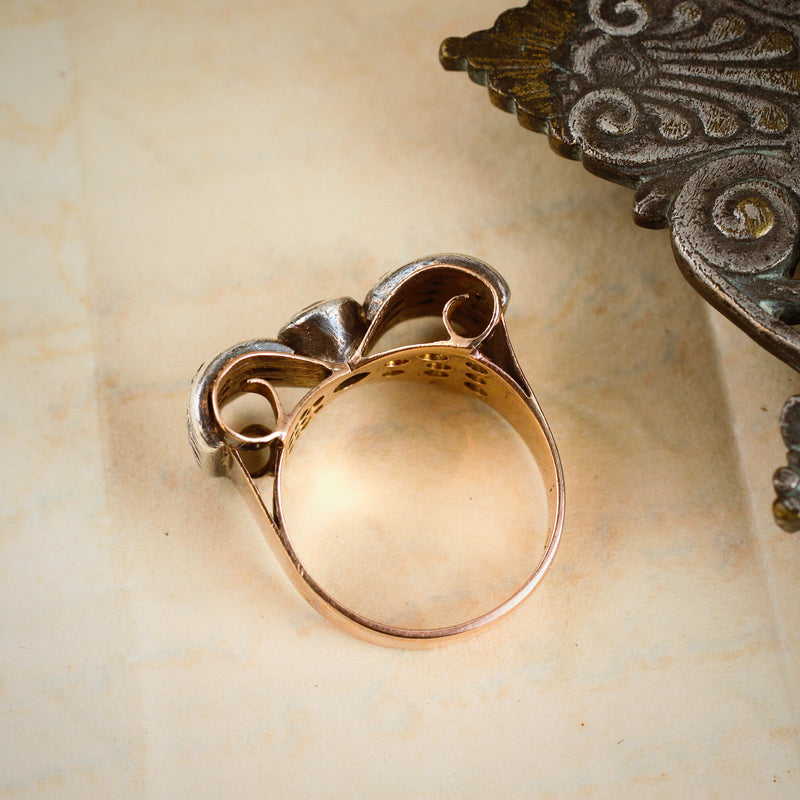 Extravagantly Glamorous Bling!! Vintage 1940's Diamond Cocktail Ring
