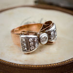 Extravagantly Glamorous Bling!! Vintage 1940's Diamond Cocktail Ring