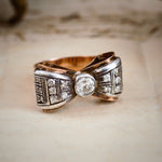 Extravagantly Glamorous Bling!! Vintage 1940's Diamond Cocktail Ring