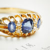 Date 1908 Antique Sapphire & Diamond Ring